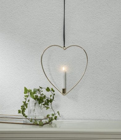 Flamme Heart Inomhusdekoration 28 cm - Mässing - Belysning & el - Inomhusbelysning & lampor - Dekorationsbelysning