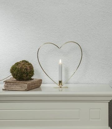 Flamme Heart Inomhusdekoration 28 cm - Mässing - Belysning & el - Inomhusbelysning & lampor - Dekorationsbelysning