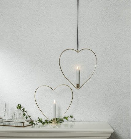 Flamme Heart Inomhusdekoration 28 cm - Mässing - Belysning & el - Inomhusbelysning & lampor - Dekorationsbelysning