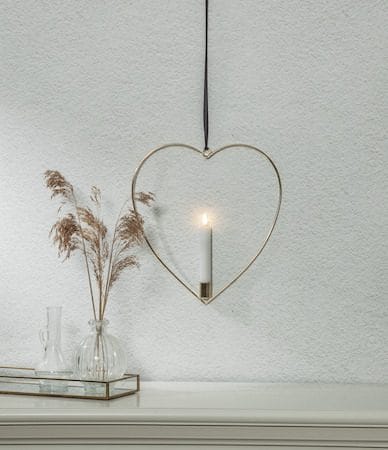 Flamme Heart Inomhusdekoration 28 cm - Mässing - Belysning & el - Inomhusbelysning & lampor - Dekorationsbelysning