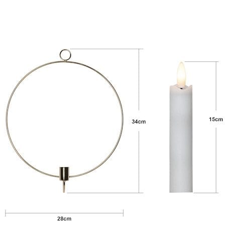 Flamme Ring Inomhusdekoration 28 cm - mässing - Belysning & el - Inomhusbelysning & lampor - Dekorationsbelysning