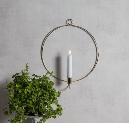 Flamme Ring Inomhusdekoration 28 cm - mässing - Belysning & el - Inomhusbelysning & lampor - Dekorationsbelysning