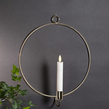 Flamme Ring Inomhusdekoration 28 cm - mässing - Belysning & el - Inomhusbelysning & lampor - Dekorationsbelysning