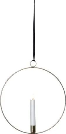 Flamme Ring Inomhusdekoration 28.5 cm - mässing/vit - Belysning & el - Inomhusbelysning & lampor - Dekorationsbelysning