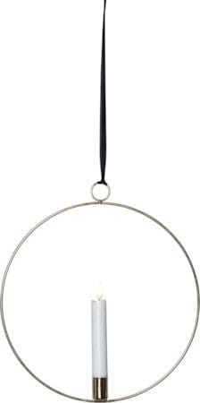 Flamme Ring Inomhusdekoration 28.5 cm - mässing/vit - Belysning & el - Inomhusbelysning & lampor - Dekorationsbelysning