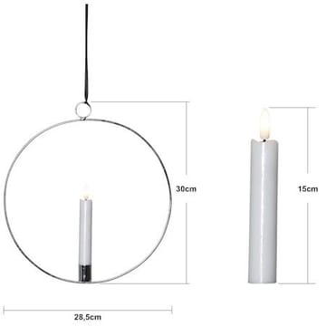 Flamme Ring Inomhusdekoration 28.5 cm - silver/vit - Belysning & el - Inomhusbelysning & lampor - Dekorationsbelysning