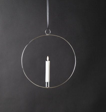 Flamme Ring Inomhusdekoration 28.5 cm - silver/vit - Belysning & el - Inomhusbelysning & lampor - Dekorationsbelysning