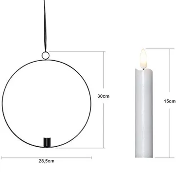 Flamme Ring Inomhusdekoration 28.5 cm - svart och vit - Belysning & el - Inomhusbelysning & lampor - Dekorationsbelysning