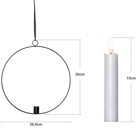 Flamme Ring Inomhusdekoration 28.5 cm - svart och vit - Belysning & el - Inomhusbelysning & lampor - Dekorationsbelysning