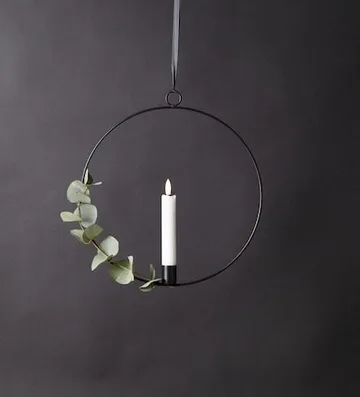Flamme Ring Inomhusdekoration 28.5 cm - svart och vit - Belysning & el - Inomhusbelysning & lampor - Dekorationsbelysning