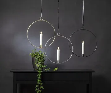 Flamme Ring Inomhusdekoration 28.5 cm - svart och vit - Belysning & el - Inomhusbelysning & lampor - Dekorationsbelysning