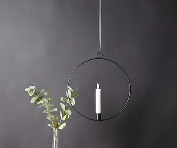 Flamme Ring Inomhusdekoration 28.5 cm - svart och vit - Belysning & el - Inomhusbelysning & lampor - Dekorationsbelysning