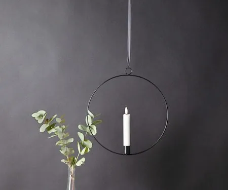 Flamme Ring Inomhusdekoration 28.5 cm - svart och vit - Belysning & el - Inomhusbelysning & lampor - Dekorationsbelysning