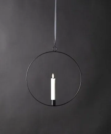 Flamme Ring Inomhusdekoration 28.5 cm - svart och vit - Belysning & el - Inomhusbelysning & lampor - Dekorationsbelysning