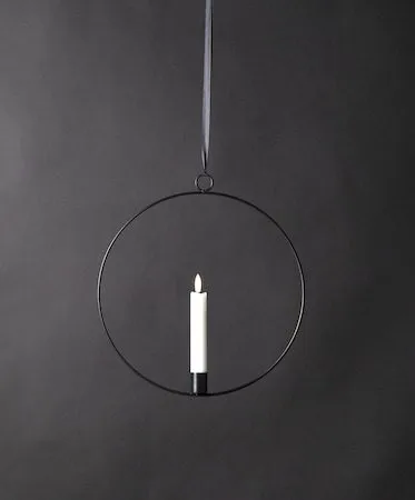 Flamme Ring Inomhusdekoration 28.5 cm - svart och vit - Belysning & el - Inomhusbelysning & lampor - Dekorationsbelysning