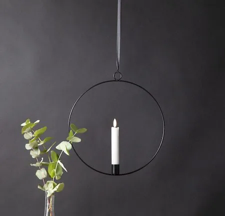 Flamme Ring Inomhusdekoration 28.5 cm - svart och vit - Belysning & el - Inomhusbelysning & lampor - Dekorationsbelysning