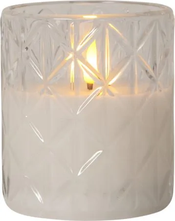 Flamme Romb LED Ljus 8.5 cm, transparent