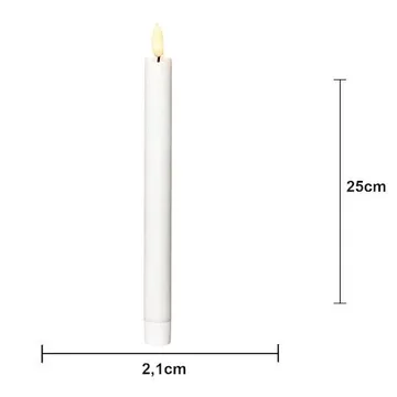 Flamme Rustic LED Antikljus 2-pack 25 cm - vit - Belysning & el - Inomhusbelysning & lampor - Dekorationsbelysning