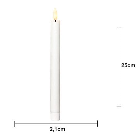 Flamme Rustic LED Antikljus 2-pack 25 cm - vit - Belysning & el - Inomhusbelysning & lampor - Dekorationsbelysning