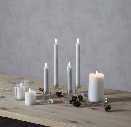 Flamme Rustic LED Antikljus 2-pack 15 cm - vit - Belysning & el - Inomhusbelysning & lampor - Dekorationsbelysning