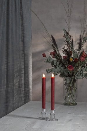 Flamme Rustic LED Antikljus 2-pack 24,5 cm - mörkröd - Belysning & el - Inomhusbelysning & lampor - Dekorationsbelysning