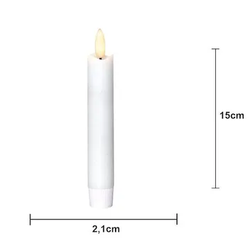 Flamme Rustic LED Antikljus 2-pack 15 cm - vit - Belysning & el - Inomhusbelysning & lampor - Dekorationsbelysning