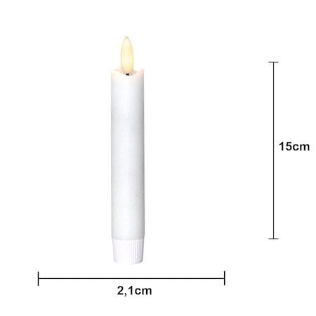 Flamme Rustic LED Antikljus 2-pack 15 cm - vit - Belysning & el - Inomhusbelysning & lampor - Dekorationsbelysning