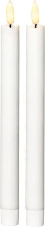 Flamme Rustic LED Antikljus 2-pack 25 cm - vit - Belysning & el - Inomhusbelysning & lampor - Dekorationsbelysning