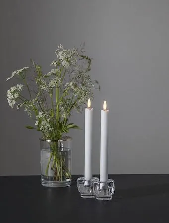Flamme Rustic LED Antikljus 2-pack 25 cm - vit - Belysning & el - Inomhusbelysning & lampor - Dekorationsbelysning