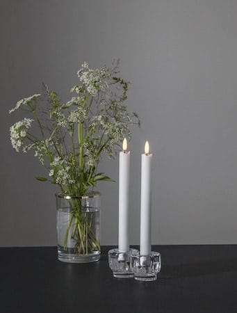 Flamme Rustic LED Antikljus 2-pack 25 cm - vit - Belysning & el - Inomhusbelysning & lampor - Dekorationsbelysning
