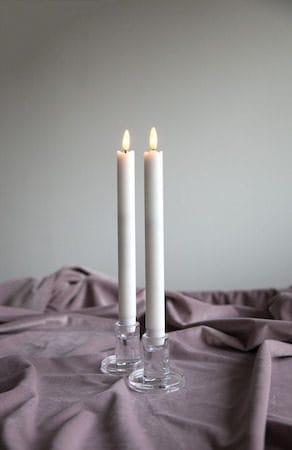 Flamme Rustic LED Antikljus 2-pack 25 cm - vit - Belysning & el - Inomhusbelysning & lampor - Dekorationsbelysning