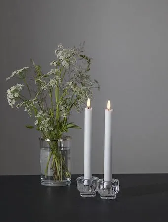 Flamme Rustic LED Antikljus 2-pack 25 cm - vit - Belysning & el - Inomhusbelysning & lampor - Dekorationsbelysning