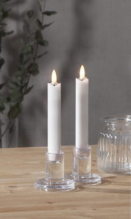 Flamme Rustic LED Antikljus 2-pack 15 cm - vit - Belysning & el - Inomhusbelysning & lampor - Dekorationsbelysning