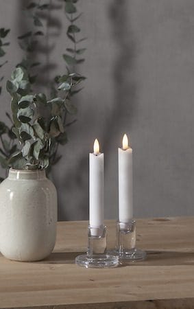 Flamme Rustic LED Antikljus 2-pack 15 cm - vit - Belysning & el - Inomhusbelysning & lampor - Dekorationsbelysning