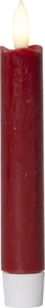 Flamme Rustic LED Antikljus 2-pack 15 cm, mörkröd