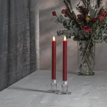 Flamme Rustic LED Antikljus 2-pack 24,5 cm - mörkröd - Belysning & el - Inomhusbelysning & lampor - Dekorationsbelysning