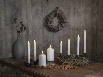 Flamme Rustic LED Antikljus 2-pack 25 cm - vit - Belysning & el - Inomhusbelysning & lampor - Dekorationsbelysning