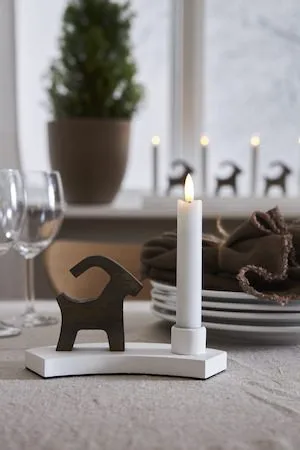 Flamme Rustic LED Antikljus 2-pack 15 cm - vit - Belysning & el - Inomhusbelysning & lampor - Dekorationsbelysning