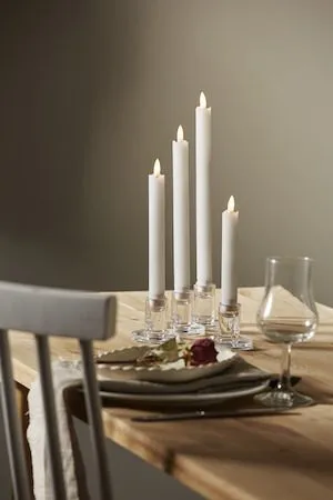 Flamme Rustic LED Antikljus 4-pack 28,5 cm - vit - Belysning & el - Inomhusbelysning & lampor - Dekorationsbelysning