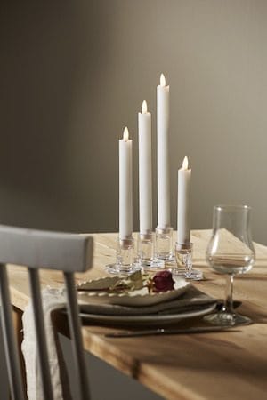 Flamme Rustic LED Antikljus 4-pack 28,5 cm - vit - Belysning & el - Inomhusbelysning & lampor - Dekorationsbelysning