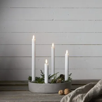 Flamme Rustic LED Antikljus 4-pack 28,5 cm - vit - Belysning & el - Inomhusbelysning & lampor - Dekorationsbelysning