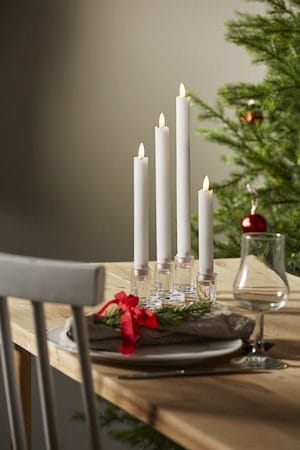 Flamme Rustic LED Antikljus 4-pack 28,5 cm - vit - Belysning & el - Inomhusbelysning & lampor - Dekorationsbelysning