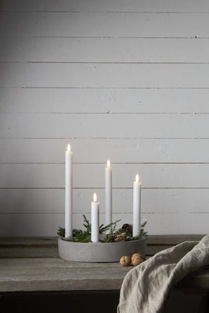 Flamme Rustic LED Antikljus 4-pack 28,5 cm - vit - Belysning & el - Inomhusbelysning & lampor - Dekorationsbelysning