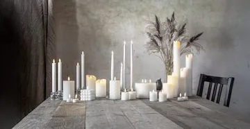 Flamme Rustic LED Antikljus 4-pack 28,5 cm - vit - Belysning & el - Inomhusbelysning & lampor - Dekorationsbelysning