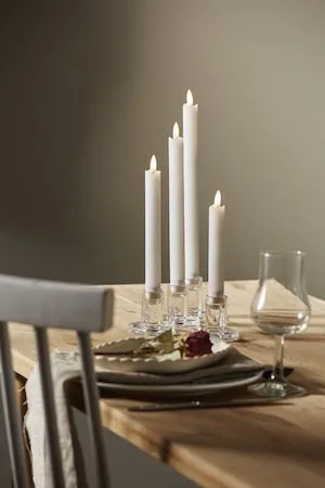 Flamme Rustic LED Antikljus 4-pack 28,5 cm - vit - Belysning & el - Inomhusbelysning & lampor - Dekorationsbelysning
