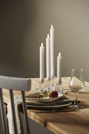 Flamme Rustic LED Antikljus 4-pack 28,5 cm - vit - Belysning & el - Inomhusbelysning & lampor - Dekorationsbelysning