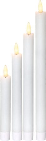 Flamme Rustic LED Antikljus 4-pack 28,5 cm - vit - Belysning & el - Inomhusbelysning & lampor - Dekorationsbelysning