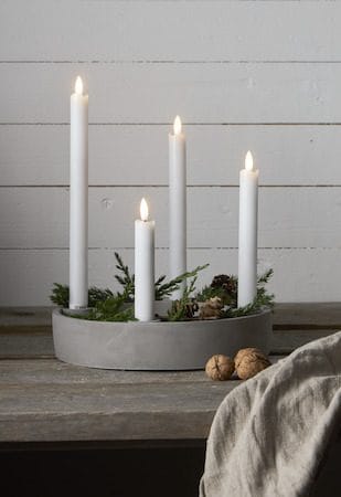 Flamme Rustic LED Antikljus 4-pack 28,5 cm - vit - Belysning & el - Inomhusbelysning & lampor - Dekorationsbelysning