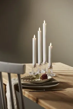 Flamme Rustic LED Antikljus 4-pack 28,5 cm - vit - Belysning & el - Inomhusbelysning & lampor - Dekorationsbelysning