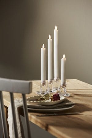 Flamme Rustic LED Antikljus 4-pack 28,5 cm - vit - Belysning & el - Inomhusbelysning & lampor - Dekorationsbelysning